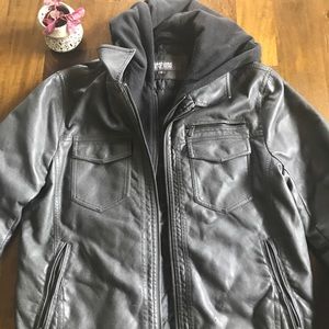 Kenneth Cole Reaction Faux Leather Men’s Jacket S